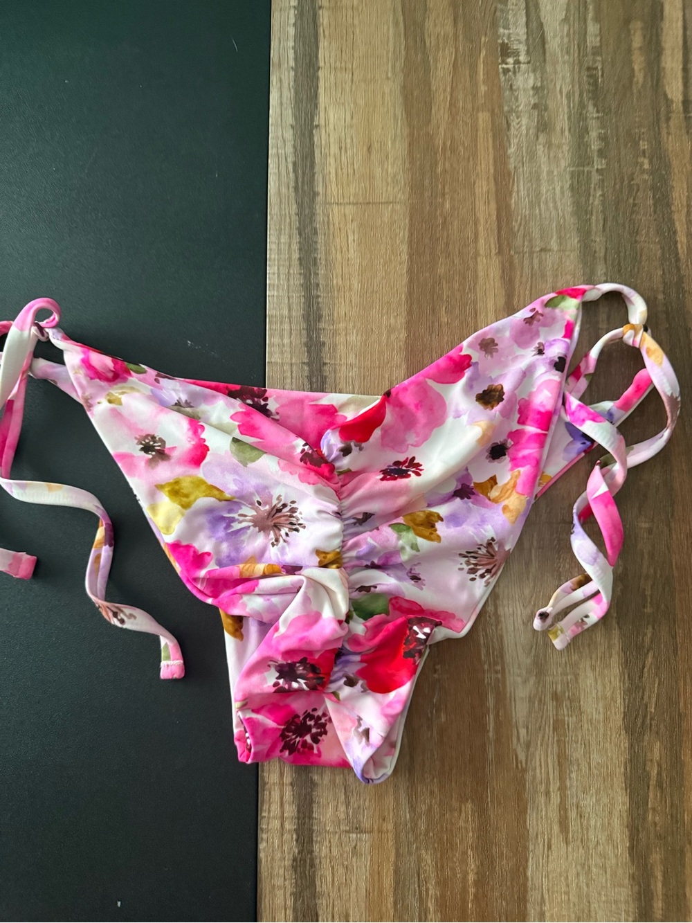 Fused Hawaii Aloha Bikini Bottom Medium Pink Floral Tie Side